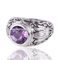 Kaufen Sie die besten Vintage lila Amethyst 925 Silber Statement Ring für alle Gelegenheit Geschenk